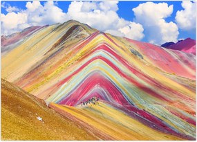 Obraz na szkle - Rainbow Mountain, Peru (70x50 cm)