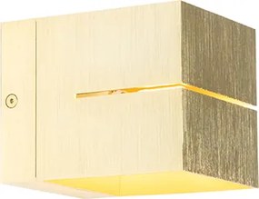 Nowoczesna lampa ścienna złota 9,7 cm - Transfer Groove