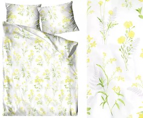 Pościel bawełniana Premium Bielbaw 220x200 Bratki żółta GRENO
