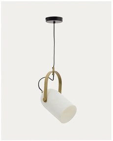 Biała lampa wisząca ze szklanym kloszem ø 14 cm Reisy – Kave Home