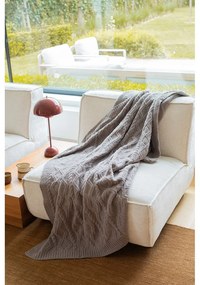 Szarobrązowy koc z mikropluszu 130x170 cm Aspen – Tiseco Home Studio