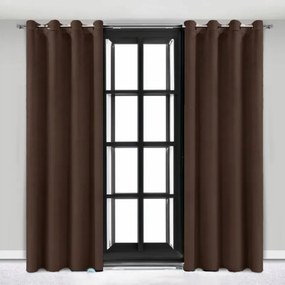 Zasłona welurowa na przelotkach 140x250 velvet gruba zaciemniająca brązowa