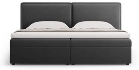 Ciemnoszare łóżko boxspring ze schowkiem 160x200 cm Arendal – Cosmopolitan Design