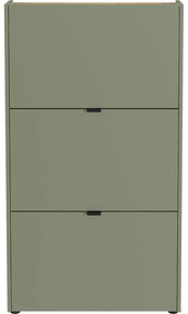 Szarobrązowa uchylna szafka na buty 71x127x22 cm Ameca – Germania
