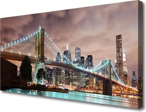Obraz na płótnie Nowoczesny Most nad Metropolią
