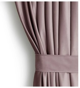 Jasnobrązowa aksamitna zasłona częściowo zaciemniająca (dimout) 140x245 cm Eyelets – Restilo