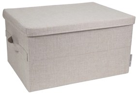 Beżowy tekstylny pojemnik z pokrywką 34x45x25 cm Soft Storage – Bigso Box of Sweden