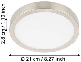 Szara lampa sufitowa LED FUEVA 5 – EGLO