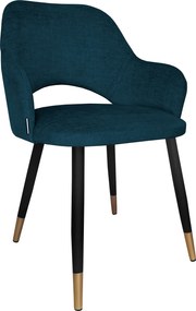 Krzesło Milano tkanina Vogue noga metalowa : Kolor nogi - Czano-złota stożek, Kolor tkaniny - VOGUE - VOGUE 13, Typ siedziska - Siedzisko stałe