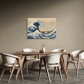 Obraz na szkle - Katsushika Hokusai, Under the Wave off Kanagawa, reprodukcje (70x50 cm)