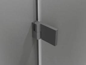 Mexen Lunar-B drzwi prysznicowe uchylne lewe 140 cm, transparent, gun metal - 832S-140-050-95-00-L