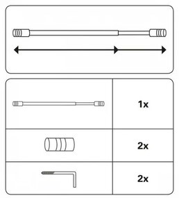 Pręt witrażowy 10 mm Walec ze stali nierdzewnej, 40 - 65 cm, 40 - 65 cm