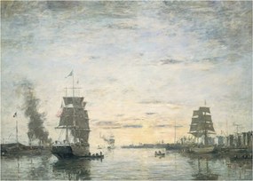 Obraz - Eugène Boudin, Entrance to the Harbor, Le Havre, reprodukcje (70x50 cm)