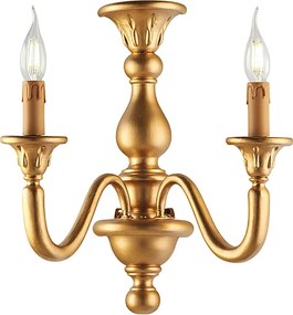 Kinkiet Lucca Antique Gold Wood 2 światła .35 P.21 BL271-AP2-OR