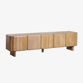 Szafka Rtv 215x45 Cm Z Drewna Mango Miller Drewno Mango - Sklum