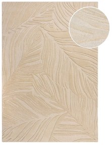 Beżowy dywan wełniany Flair Rugs Lino Leaf, 160x230 cm