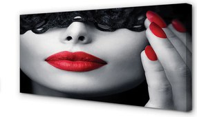 Obraz drukowany na płótnie Zmysłowe Czerwone Usta