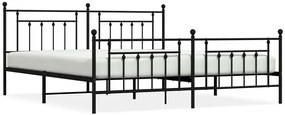 Czarne łózko małżeńskie  w stylu loft 180x200cm - Ringo