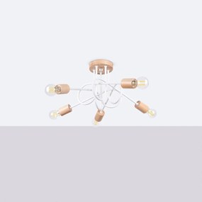 Żyrandol EMBER 5 biały SOLLUX  LIGHTING