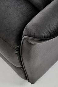 Fotel rozkładany SEMIR 2 VELVET czarny masujący HALMAR