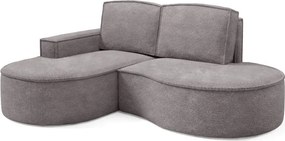 Narożnik MOLLY Lewostronny bez funkcji spania, wolnostojący tkanina ABRIAMO 07 Szary