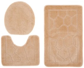 Elegancki brukowy komplet dywaników łazienkowych M8-G44