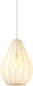 Beżowa lampa wisząca z tekstylnym kloszem ø 38 cm Itela – Light & Living