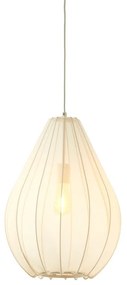 Beżowa lampa wisząca z tekstylnym kloszem ø 38 cm Itela – Light &amp; Living