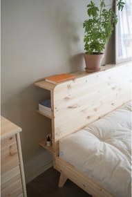 Brązowe łóżko dwuosobowe z drewna sosnowego ze stelażem 160x200 cm Retreat – Karup Design