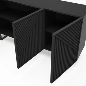 Czarna komoda 151x80x35 cm Peta – Marckeric