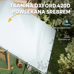 PawHut Wybieg dla kur, duży metalowy wybieg z wodoodporną i odporną na UV pokrywą, klatka dla 10-15 kur, 3 x 3,4 x 1,9 m | Aosom PL