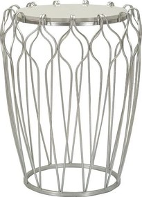 Stolik Kawowy VKH530, Srebrny, 47,5x47,5x61,5 cm, Kendra Home