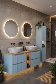 Zestaw mebli łazienkowych z dwiema umywalkami T4-S27