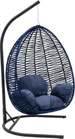 Ciemnoniebieskie wiszące krzesło NARS bez stojaka