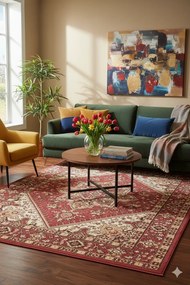 Brązowy dywan rustykalny F7-T19