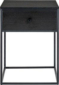 Stolik Nocny Życie, Czarny, 40x40x55 cm, Kendra Home