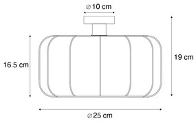 Lampa sufitowa Japandi biała 25 cm - MadleineJapandi Oswietlenie wewnetrzne