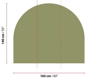 Naklejka na ścianę 165x140 cm Olive Green – Ambiance