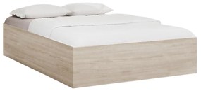 Łóżko BELLA 160 x 200 cm, dąb sonoma Stelaż: Ze stelażem listwowym elastycznym, Materac: Materac Deluxe 10 cm