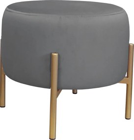 Pufa OLA loft ławka podnóżek metal : Kolor Stelaża - Złoty, Kolor tkaniny - VELVET - BL14, Typ tkaniny - Velvet