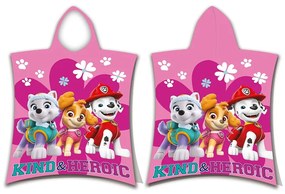 Różowe ponczo dziecięce frotte Paw Patrol – Jerry Fabrics