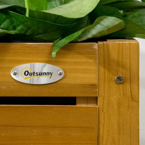 Outsunny podniesione łóżko kwiat pole łóżko ziołowe ze składanym blatem do ogrodu