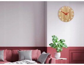 Zegar na ścianę nowoczesny drewniany z cichym mechanizmem okrągły solidny