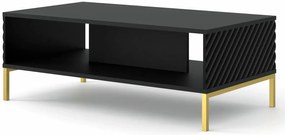 Ława kawowa glamour czarny mat + złote nóżki Z8-E30