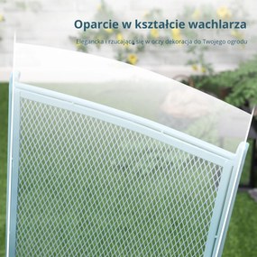3-częściowy zestaw bistro składający się ze stołu i 2 krzeseł metalowy jasnoniebieski Outsunny