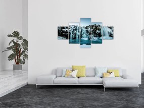 Obraz zamarzniętych wodospadów (125x70 cm)