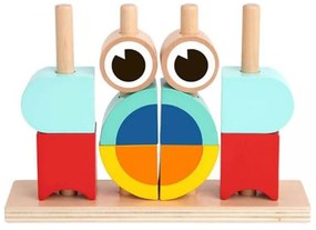 Tooky toy  kreatywne drewniane klocki przestrzenne 3d krab