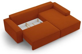 Ceglasty rozkładany narożnik (prawostronny) Jodie – Micadoni Home