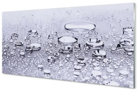 Szklany Panel Krople woda makro