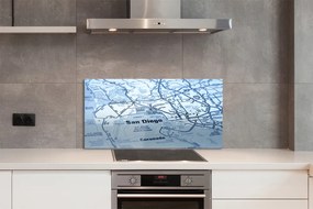 Szklany Panel Szczegółowa Mapa Metropolii